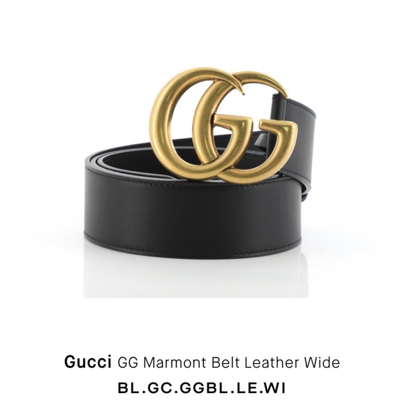 GG Marmont Belt - Leather - Wide - Black - Great main image 4